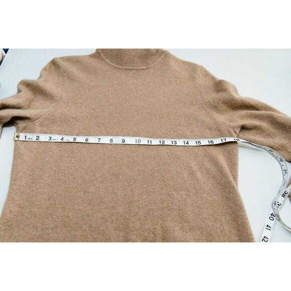 Tan 100% Cashmere Sweater Charter Club Medium turtle neck - Picture 6 of 7